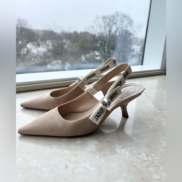 Jadior Slingback Pumps in Nude Fabric - Picture 7 of 16